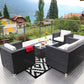 Nirvana Black White Outdoor Rug