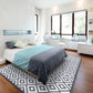 Nirvana Charcoal Grey White Outdoor Rug